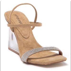 Jeffrey Campbell size 8.5 Herald Clear Wedge Sandal